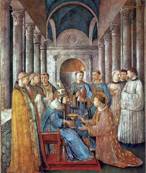 Fra Angelico St Sixtus Ordains St Lawrence
